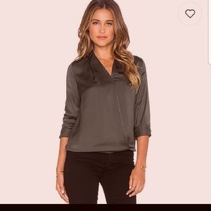 Scotch & soda olive blouse sz S